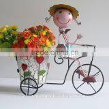 New Bicycle Design Metal Doll With Flower Pot for Decoration thumbnail-2