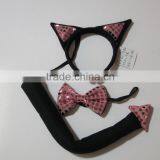 Cosplay Party Dress Up Plush Fluffy Bunny Rabbit Tiger Zebra Panther Cat Ears Fabric Hairband thumbnail-6