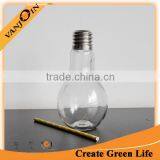500ml Bulb Glass Juice Bottles With Brass Screw Lid thumbnail-5