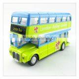 YLBU01 pull back double decker diecast metal bus toy