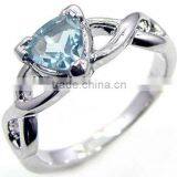 Incredible! Blue Topaz &.925 Sterling Silver Bracelet Ring Jewelry Wholesale thumbnail-1
