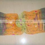 Hand Drawing Lady's Silk Long Scarves Shawl Scarf thumbnail-3