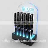 beautiful LED illuminated acrylic flashlight display stand with logo