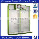 Steel Shelving Photo Exhibition Stands Display With Shop Fitting Hooks