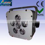 6*18w 6in1 Rgbwauv Led Par/led Wireless Dmx Flat Par/battery Powered Led up Light