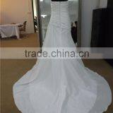New Arrival Plain Dyed Drape Stain Wedding Dress With Long Tail(KB2015-96) thumbnail-3