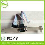 1 Port 16in DB9 Serial Port Bracket to 10 Pin Header - Low Profile or Long Profile