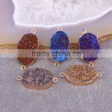 Square Shape Black / Purple Quartz Druzy Stone Beads, Square Shape Drusy Gem Stone Beads, Druzy Beads For Jewelry Making thumbnail-3