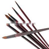 Professional Upscale Long Wooden Handle Horse Hair Round Artist Water Color Absorbing Brush Set for Watercolor Painting thumbnail-5