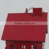 Metal House Lantern 3 Color Selection With Rope Handle thumbnail-5