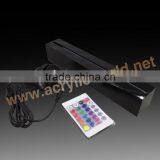 Black Acrylic Material Led Edge Lit Sign Base With RGB Led Lights