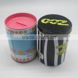 Wholesale Cartoon Decoration Hello Kitty Printing Metal Lockable Money Box