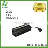 Hydroponic High Quality 250W Electronic Dimmable Ballast With Cooling Fan Original Manufacturer