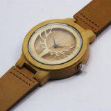 New Design Genuine Leather Crystal Quartz Lady Watch thumbnail-5