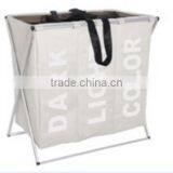 Store More Aluminum Frame 3 Bag Sorter Foldable Laundry Basket thumbnail-1
