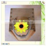 Rectangle Handles Carved One Bottle Wood Wine Case thumbnail-2