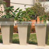 FO-9010 Tapered Square Stainless Steel Plant Pots thumbnail-2