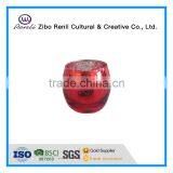 Mouth Blown Electroplated Round Glass Candle Holder for Dinner thumbnail-2