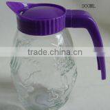 900ml Glass Water Juice Liquid Jug With Handle thumbnail-1