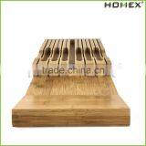 Eco-friendly Premium Bamboo Knife Block Knife Organizer Homex BSCI/Factory thumbnail-3