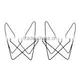 China Furniture Factory Metal Iron Black Coating Finished Leather Butterfly Chair for Garden Chairs thumbnail-3