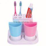 Plastic Tooth Brush Holder With 2 Cups/ Lovers Gargle Cups thumbnail-3