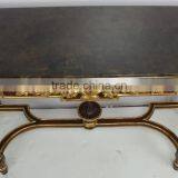 Art Deco Brown And Gold Console Table thumbnail-5