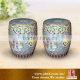Ancient style excellent quality chinese toledo stool with ladies figure for your garden decor