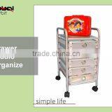 15 Drawers Storage Cabinet Organizer Rolling Storage Plastic Drawer Shoe Rack Trolley thumbnail-3
