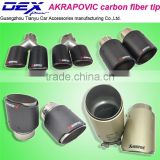 New style Akrapovic tip car part Universal carbon fiber universal exhaust tip