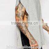 Super Oversized Hip Hop Cape T-shirt, Bulk Plain Cheap High Quality T-shirts Men OEM thumbnail-3