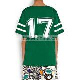Fashion Girls Streetwear Green Long Printed Baseball Jersey Custom Made With High Quality Dry Fit Technical Performace Fabric thumbnail-2