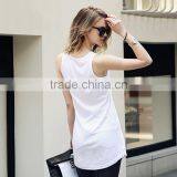 2016 Good Quality China Promotional 100% Cotton Custom Blank Tank Top for Women thumbnail-1