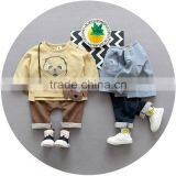 S17675A Children Clothes Boy Clothing Set Long Sleeve Tops+pants Baby Boy Clothes 2pcs Set thumbnail-1
