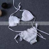 M742 D.Y Fashion 2016 Ladies White Lace Split Bikini Swimwear Beachwear thumbnail-2