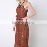 M783 D.Y Fashion 2016 Women Gallus Lace V-neck Bowknot Jumpsuit Pants thumbnail-2