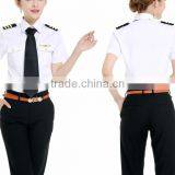 Juqian Custom Top Quality Airline Uniform Long Sleeve Women White Cotton Commander Women Pilot Uniform Shirt in China thumbnail-5