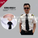 Juqian Good Quality Tailor Made Fitted Blouse Dress Shirt White Airline Pilot Uniform Pilot Uniform Shirt thumbnail-4