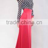 New Arrival Polka Dot Print Vintage Collar Long Sleeve Maxi Dress thumbnail-3