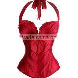 Elegant Women Waist Trainer Cincher Overbust Corsets Shaper Bowknot Halter Tops Sexy Waist Trainer thumbnail-6