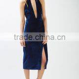 Women's Velvet/velour Midi Dress thumbnail-1