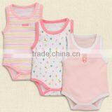 High Quality Custom Printing no Sleeve Baby Clothes Romper thumbnail-1