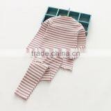 Wholesale Simple Stripe Cotton Soft Two Pieces Set Girl Pajamas thumbnail-6