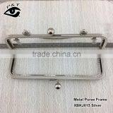 Silver metal purse frame,box clutch frame,hard shell clutch bag metal frame