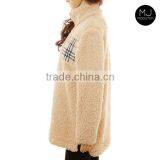 FACTORY Wholesale Plaid Patch Fleece Sweatshirt thumbnail-2