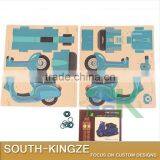Blue Motorcyle Puzzle Kids Bedroom Toy as Novelty Children's Day Gift thumbnail-5