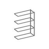 Z Beam 60 X 48 X 84 Steel Shelving Supermarket, 4 Levels With Shelf Support