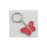 Cheap Custom Promotional Gifts Butterfly Shpaed Metal Keychains / Keyrings