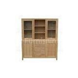 Large Solid Ash Wood Kitchen Storage Cupboards With 2 Door And 3 Drawer
