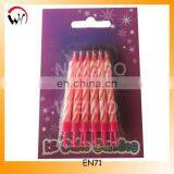 Fashionable Pink Spiral Birthday Candles
